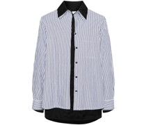 layered-detail striped shirt