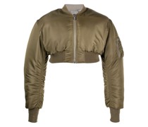 Gefütterte Cropped-Bomberjacke