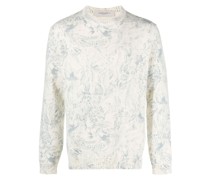 Pullover mit Toile-de-Jouy-Muster