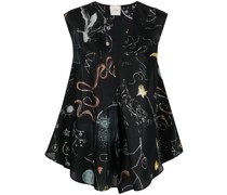 Bluse mit Illustration-Print
