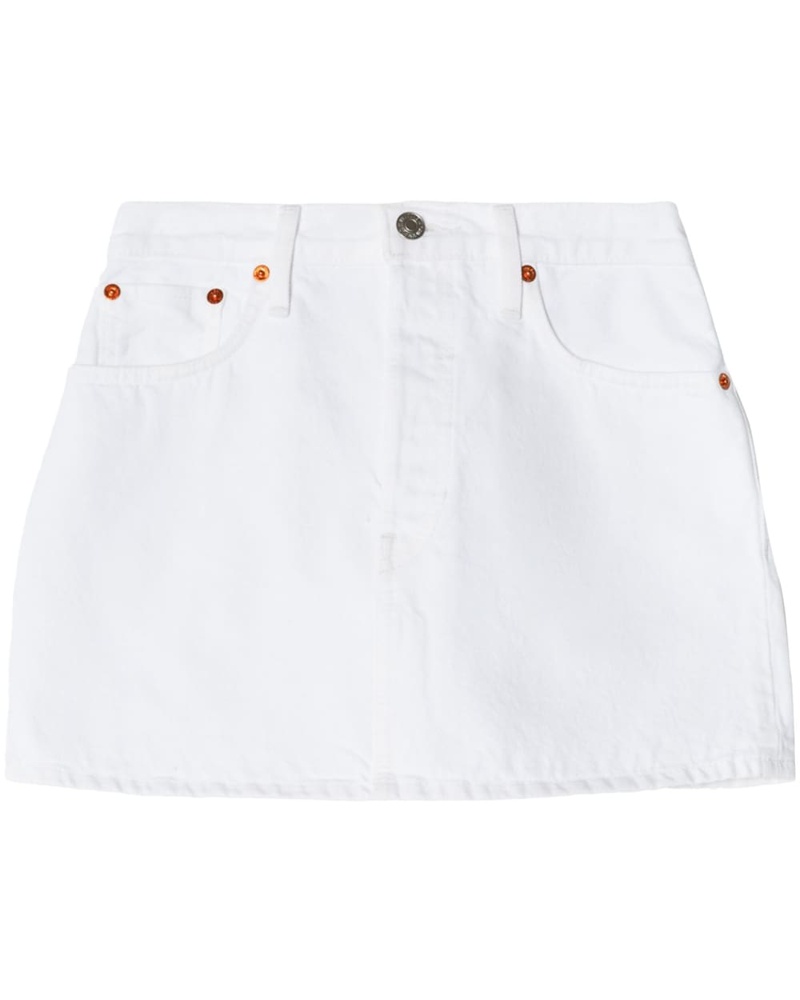RE/DONE Damen Minirock im Five-Pocket-Design