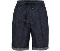 Jeans-Shorts mit Kordelzug
