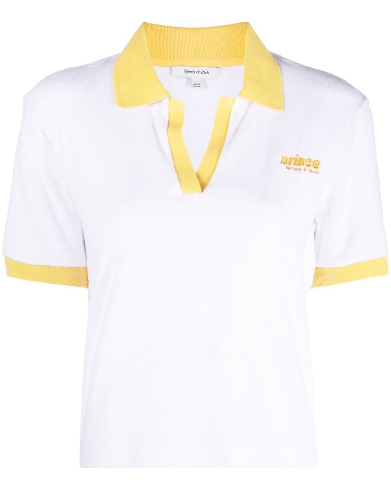 SPORTY & RICH Damen Poloshirt mit Kontrastdetails