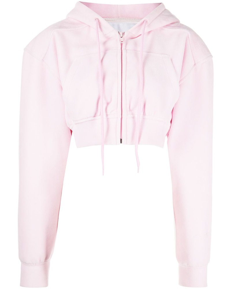 Alexander Wang Damen cropped zip-up hoodie