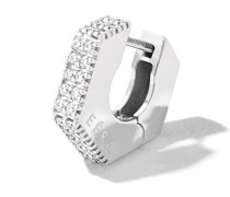 18kt Huggy Weißgoldohrringe mit Diamanten