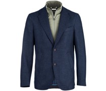 layered-design unstructured blazer