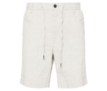 drawstring linen-blend shorts