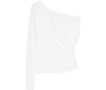 ruched-detail one-sleeve top