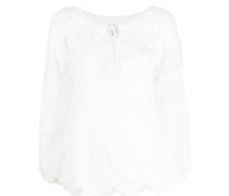 Bluse mit Blumenapplikation