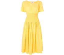 Popeline-Kleid mit elastischer Taille