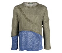 Zweifarbiger Strickpullover