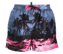 Badeshorts mit grafischem Print
