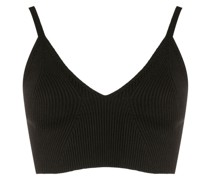 Geripptes Cropped-Stricktop