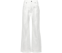 P.A.R.O.S.H. Halbhohe Jeans im Metallic-Look