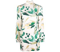 Seidenkleid mit "Tropical Explosion"-Print