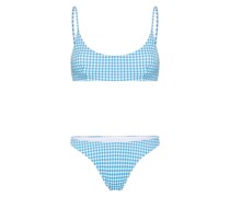 Naomi gingham-check bikini set