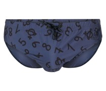 Badehose mit Orb-Stickerei