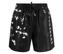 Shorts mit Bleach-Effekt