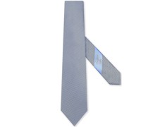 geometric-print silk tie