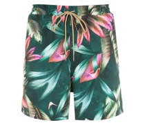 Rio Badeshorts mit Blatt-Print