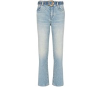 Halbhohe Straight-Leg-Jeans