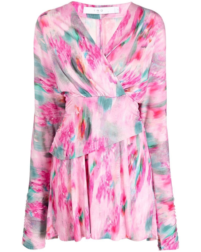 IRO Damen Kleid mit abstraktem Print