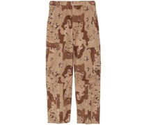 camouflage-print upcycled cargo trousers