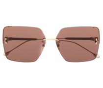 Sonnenbrille mit eckigem Gestell
