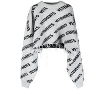 Cropped-Pullover mit Logo