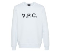 A.P.C. Sweatshirt mit geflocktem Logo
