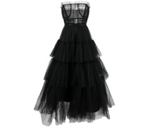 Trägerloses Tüllkleid