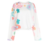Langarmshirt mit Blumen-Print