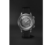 L.U.C. Time Traveler One Limited Edition Automatic World Time 42 mm Uhr aus Edelstahl mit Kautschukarmband, Ref.-Nr. 168574-3008
