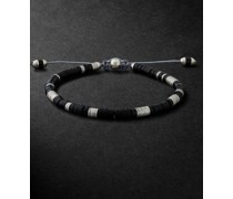 Lazuli Armband mit Onyxen und Details aus Silber
