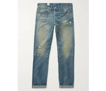 Ridgway Slim-Fit Distressed Selvedge Denim Jeans