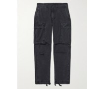 Tapered Cotton Cargo Trousers