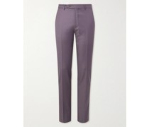 Noah schmal geschnittene Hose mit schmal zulaufendem Bein aus Woll-Twill