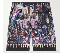 Altered States gerade geschnittene Shorts aus bedrucktem Voile