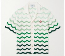 Hemd aus Baumwolle in Häkeloptik mit Wellenmuster und Farbverlauf