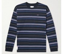07 Oberteil aus gestreiftem Baumwoll-Jersey mit Logostickerei