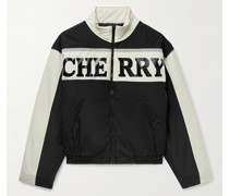 Pit Crew wattierte Jacke aus Shell mit Logoprint