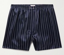 Brindisi 102 Boxershorts aus gestreiftem Seidensatin