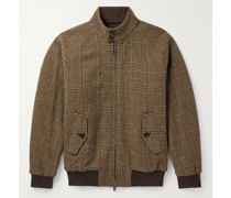 G9 AF Harrington-Jacke aus Wolle mit Glencheck-Muster
