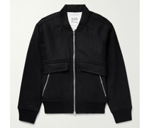 Bomberjacke aus einer Melton-Wollmischung