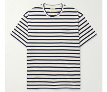 Oversized-T-Shirt aus gestreifter Baumwolle