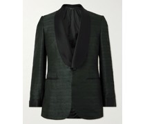 Smokingjacke aus Seiden-Jacquard mit Schalkragen