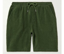Shorts aus Baumwollfrottee mit Kordelzugbund
