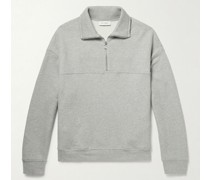 Sweatshirt aus Biobaumwoll-Jersey mit kurzem Reißverschluss