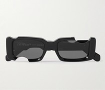 Cady Sonnenbrille mit rechteckigem Rahmen aus Azetat mit Cut-outs