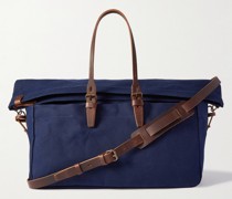 Cabine Reisetasche aus Baumwoll-Canvas mit Lederbesatz
